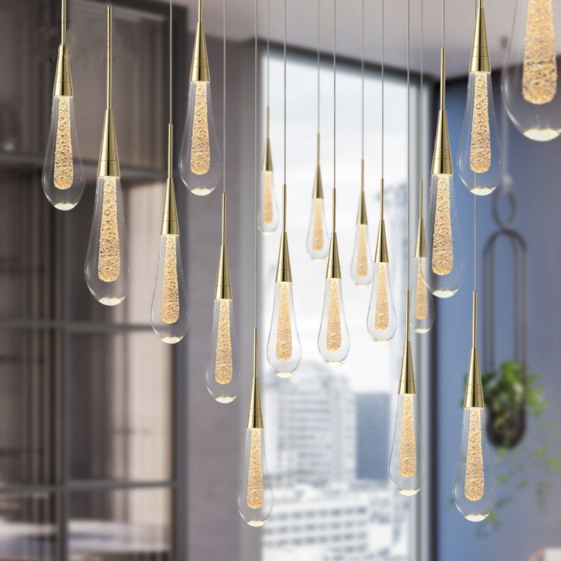 Kristy Modern Designer Teardrop Crystal Pendant Light