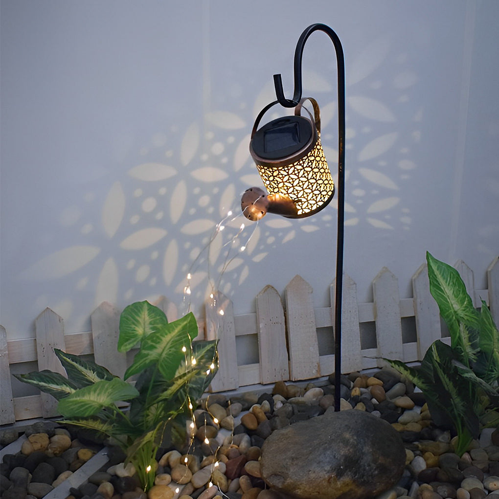 Liia Kettle LED Solar Unique Efficient Iron Outdoor Light