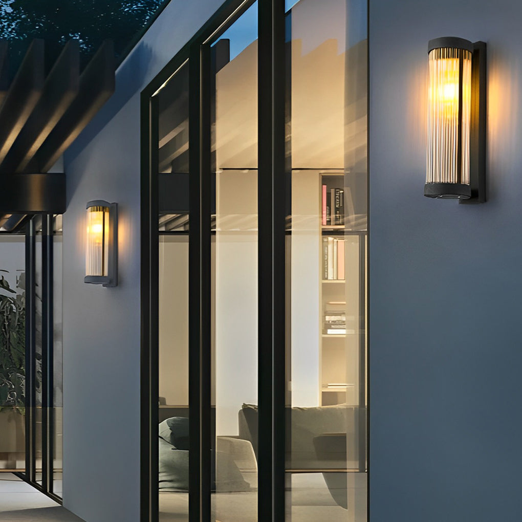 Denise Creative LED Modern Solar Glass Outdoor Wall Lights