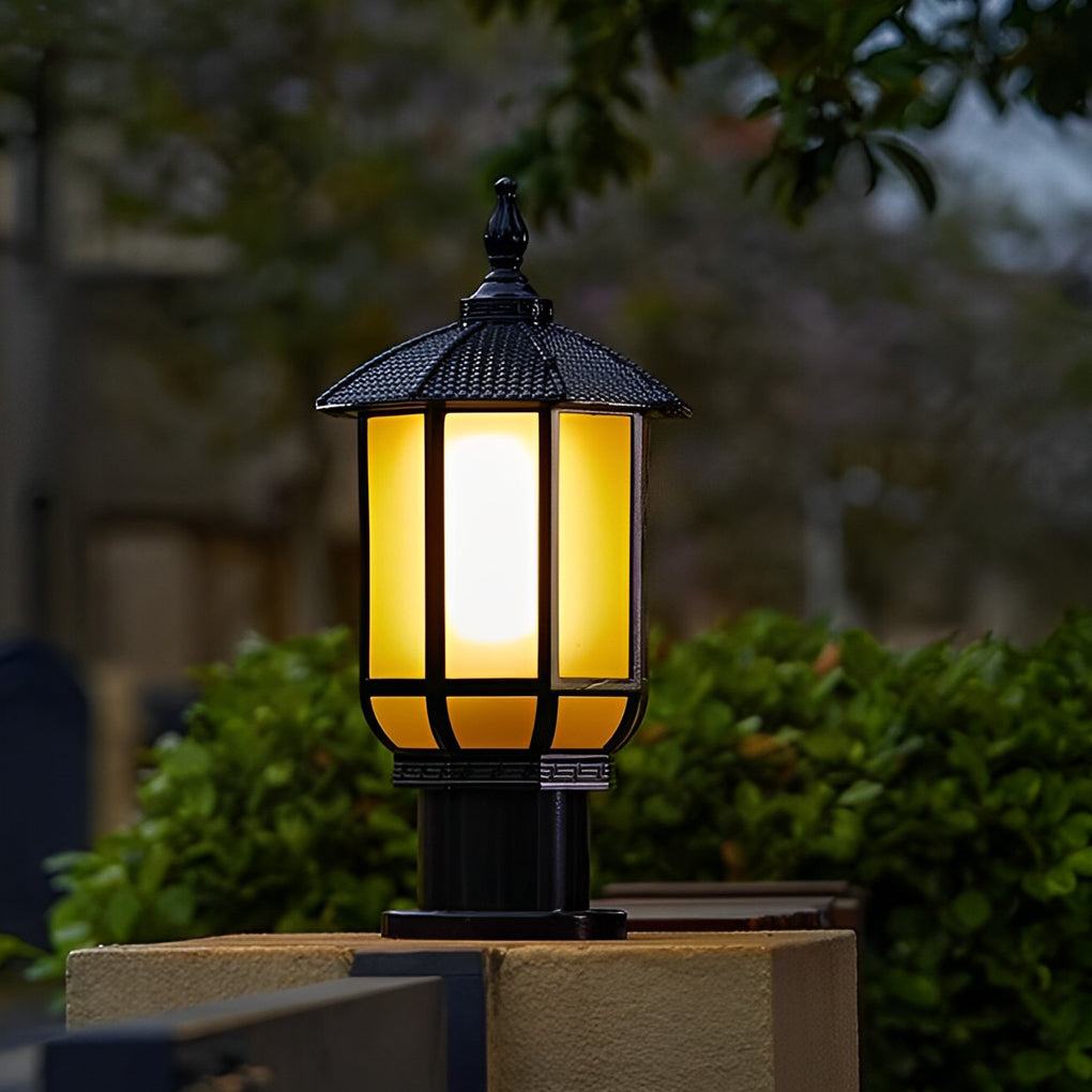 Vincent Retro Aluminum Outdoor Fence Post Lights