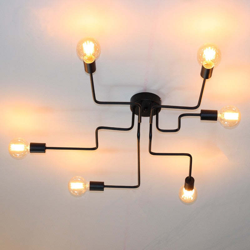 Epoch Modern Minimalist Industrial Flush Mount Ceiling Light