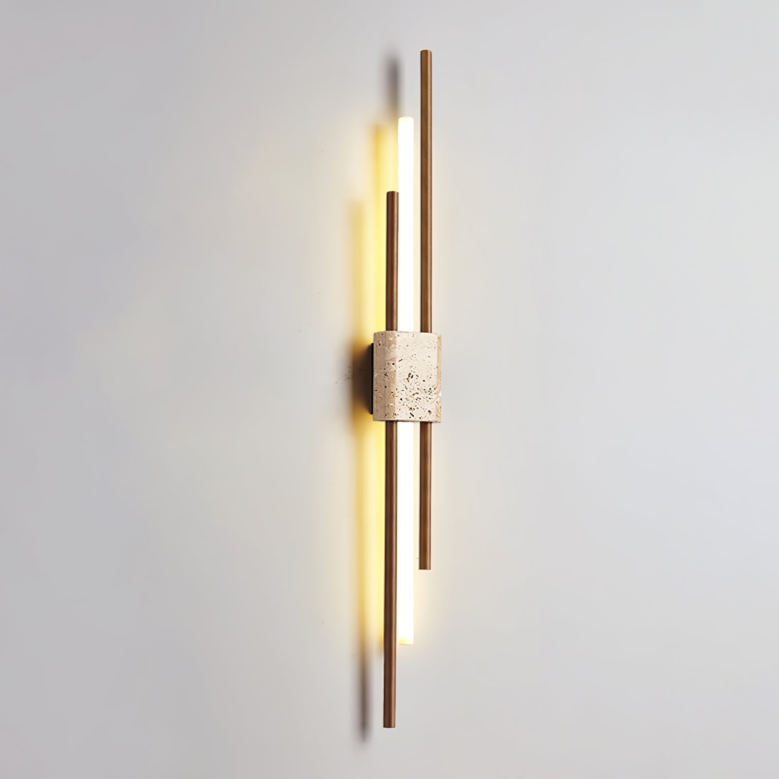 Eden Terra Travertine Wood Walnut Wall Light