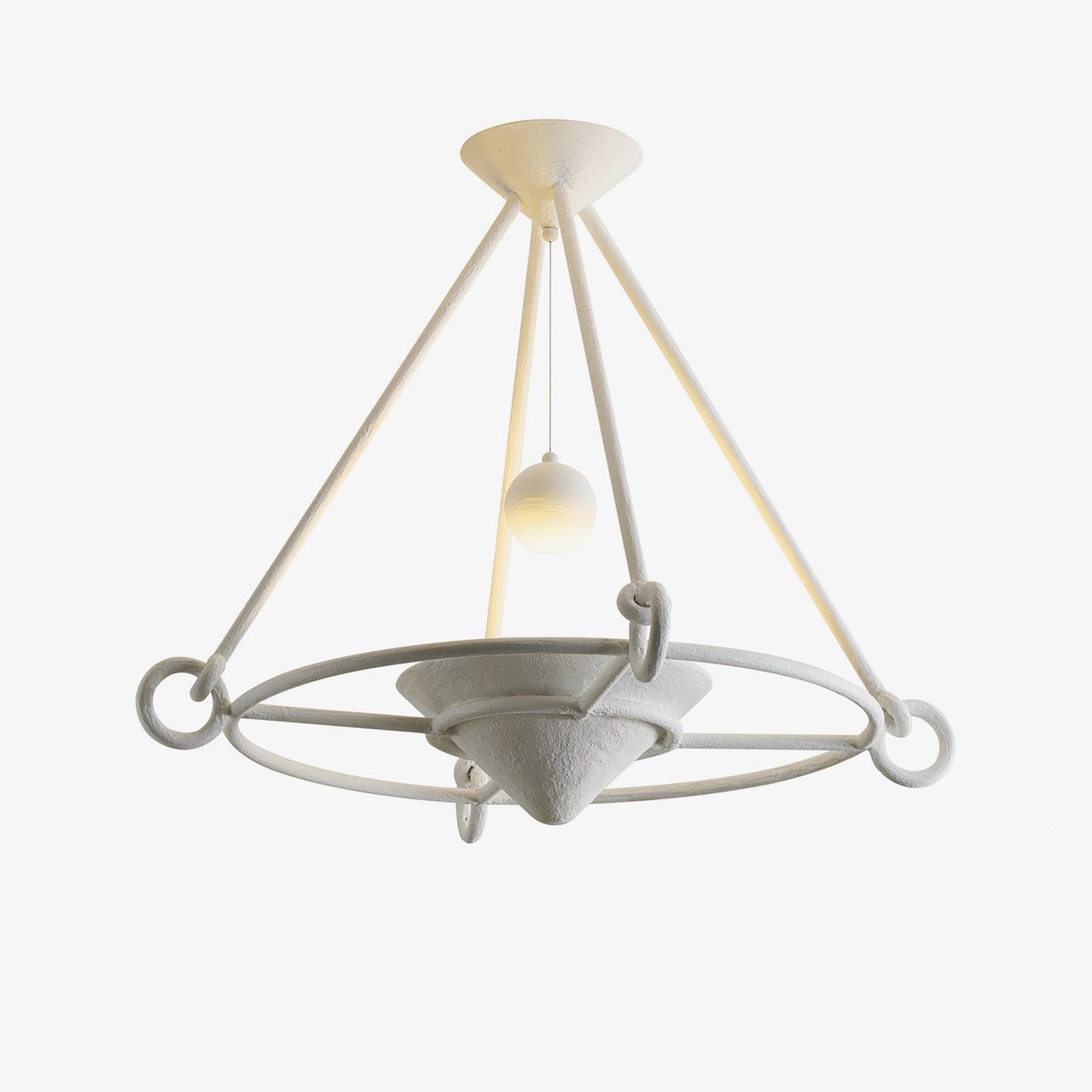 Sculptural Plaster Chandelier