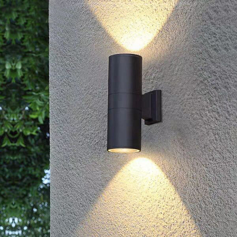 Ray Minimalist Double-headed LED Outdoor Wall Lamp Glass Garden Corridor