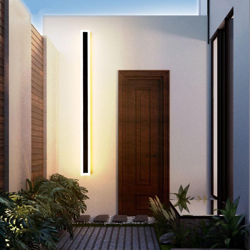 Arisha Radiation Linear Acrylic Outdoor Wall Lamp Garden Corridor