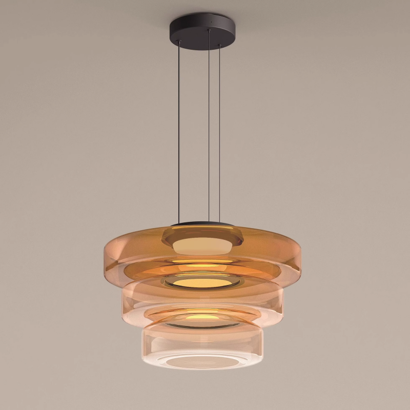 Valentina Glass Pendant Light Multi-tiered Structure