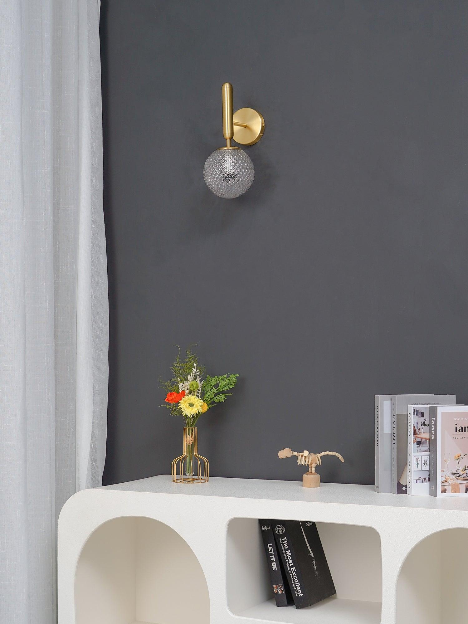 Kynlo Wall Lamp Plug In Glass Globe Nordic