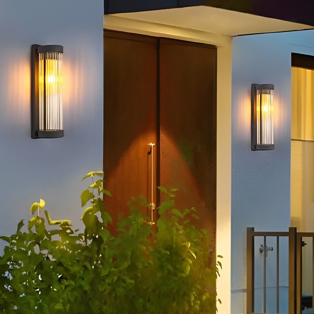 Denise Creative LED Modern Solar Glass Outdoor Wall Lights