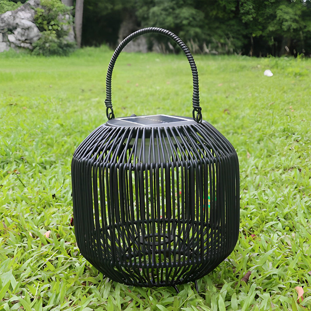Jasmin Portable LED Retro Rattan Powered Outdoor Light