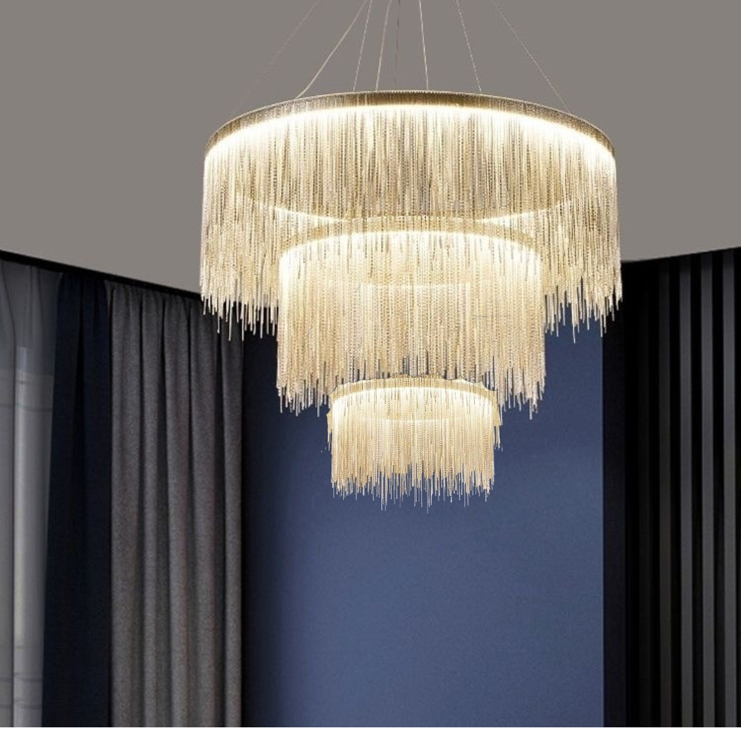 Arisha Tassel Chain Art Deco Pendant Light Living Room Hall