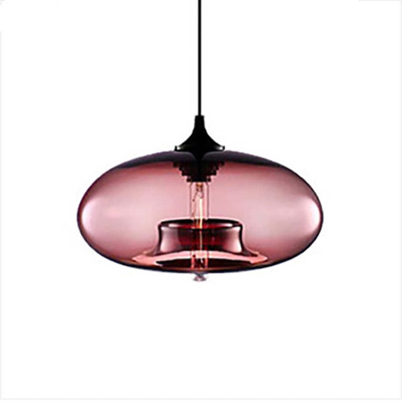 Valentina Modern Bread Shaped Glass Pendant Light 6 Color Living Room