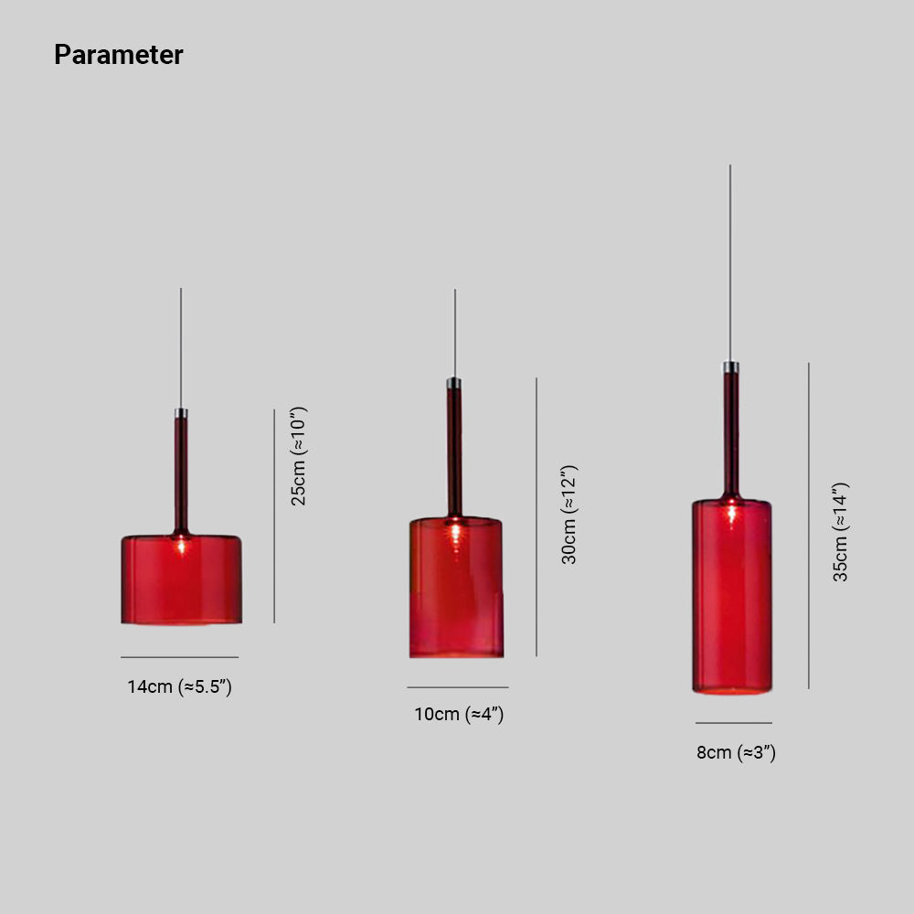 Valentina Minimalist Modern Glass LED Pendant Light 3 Style