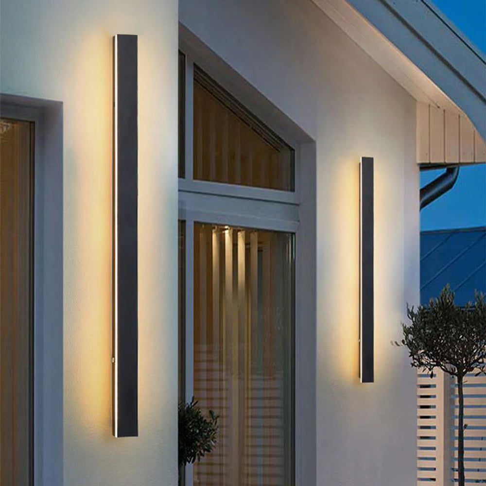 Arisha Ripple Minimalist Linear LED Outdoor Wall Lamp Garden Corridor Balcony