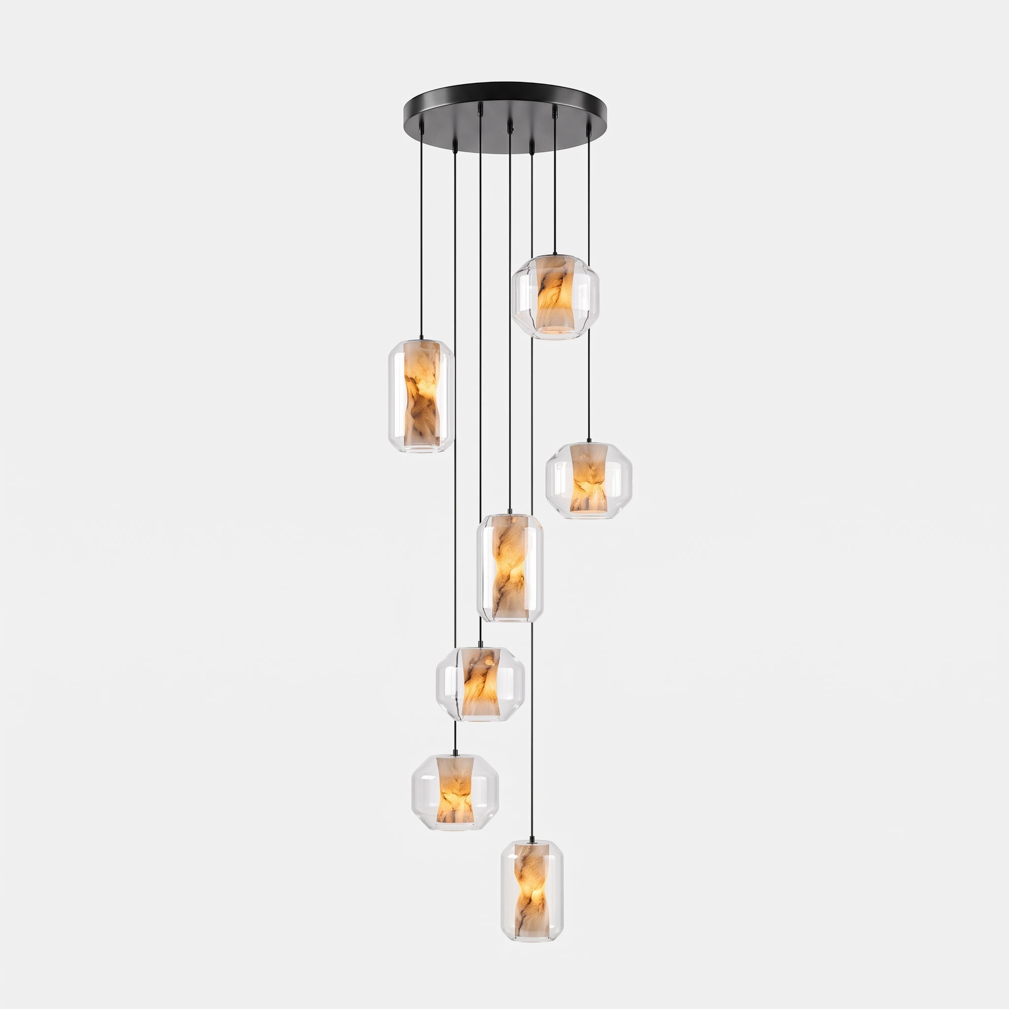 Edenborne Alabaster Glass Cylinder Pendant Light