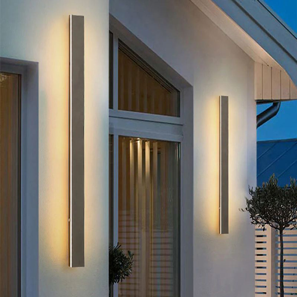 Arisha Sleek Minimalist Rimless Linear Outdoor Wall Light