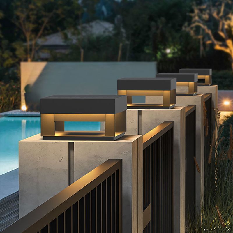 Ray Post Modern Solar Square LED Outdoor Light