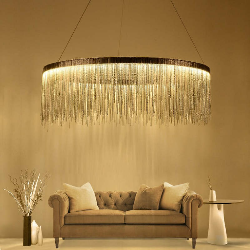 Arisha Tassel Chain Art Deco Pendant Light Living Room Hall
