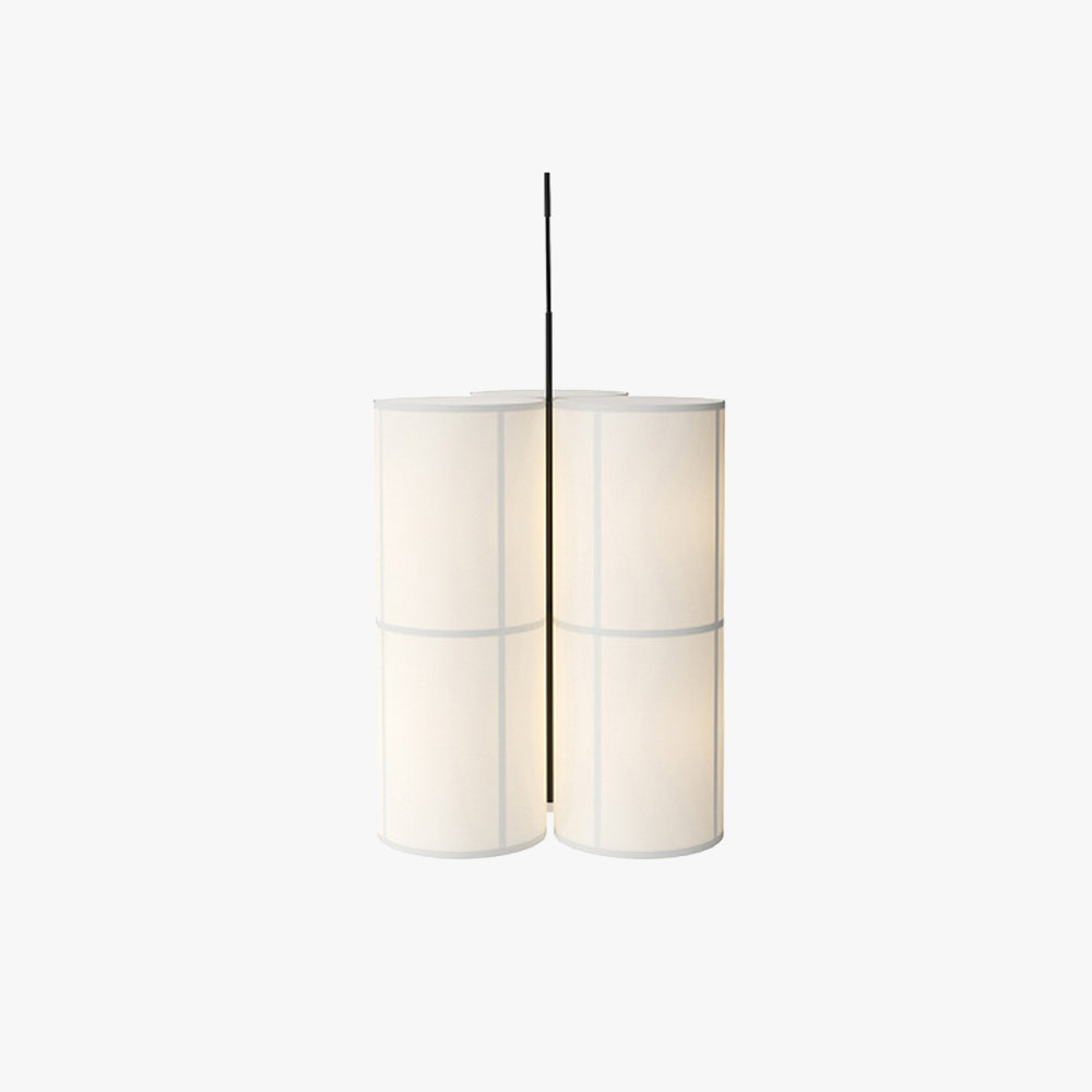 Ritta Cylinder Pendant Light, Lantern, Fabric, Japanese