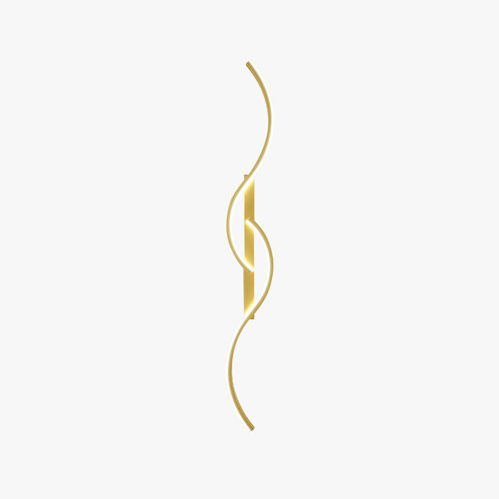 Arisha Modern Linear Wave Bedroom Wall Lamp Living Room