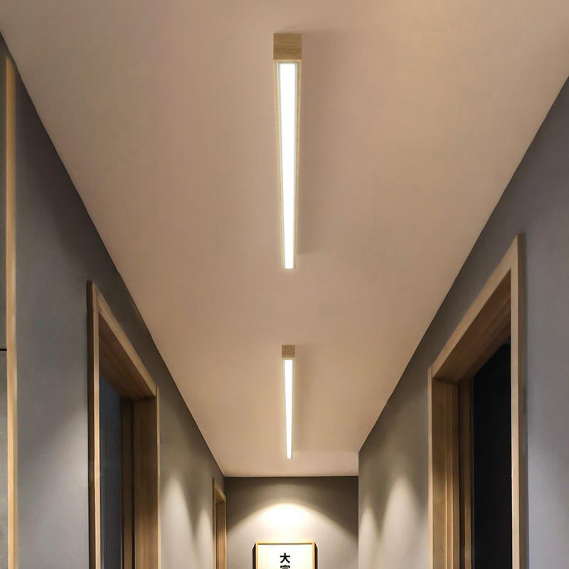 Arisha Linear Ceiling Light, Wood, 23.6"/39.4"