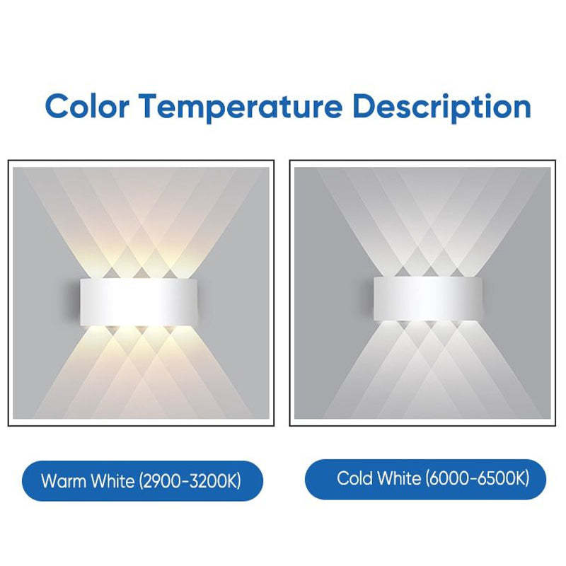 Ray Modern Rectangular Outdoor Wall Lamp Water-Wave