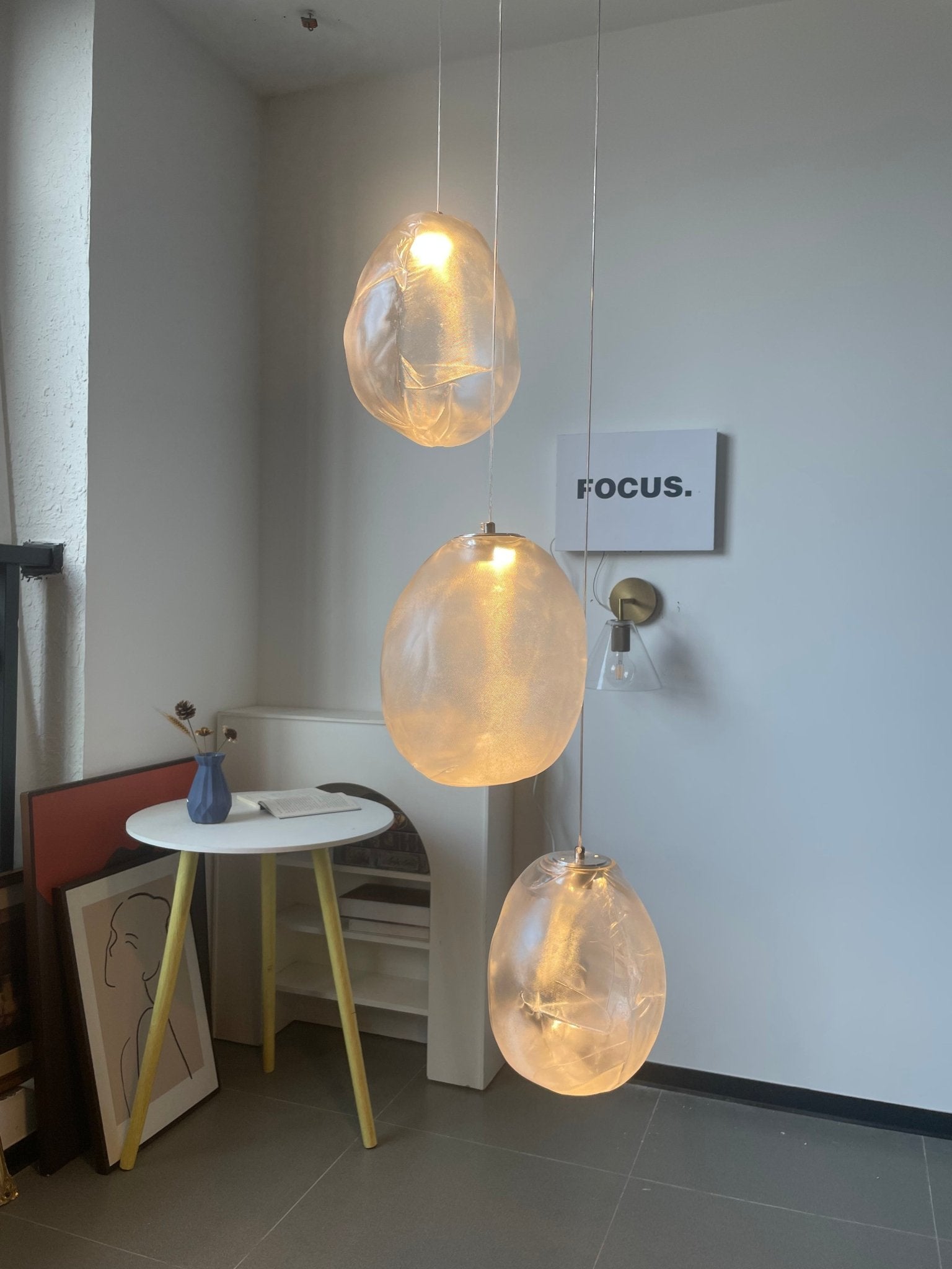 Celenelle Liquid Glass Stone Pendant Light