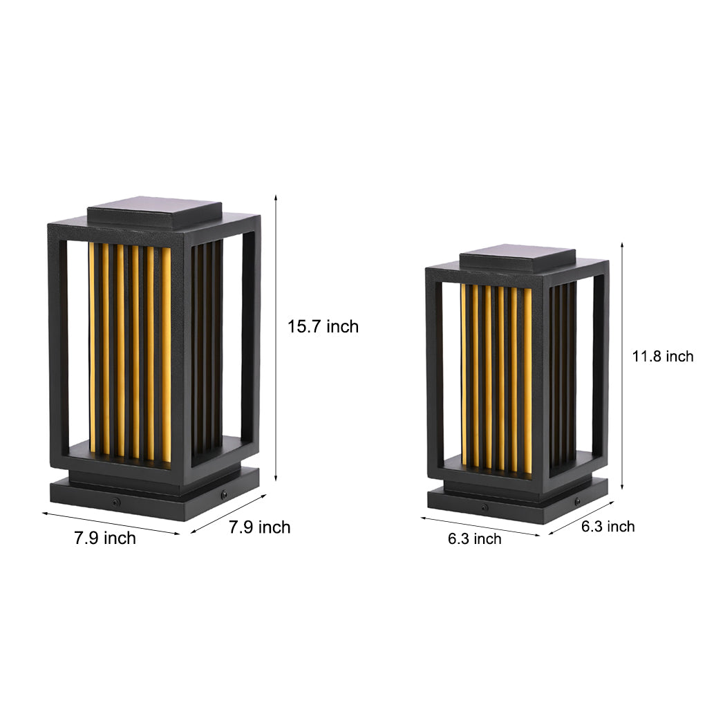 Faye Modern LED Cage Marble Outdoor Pathway Lawn Lights