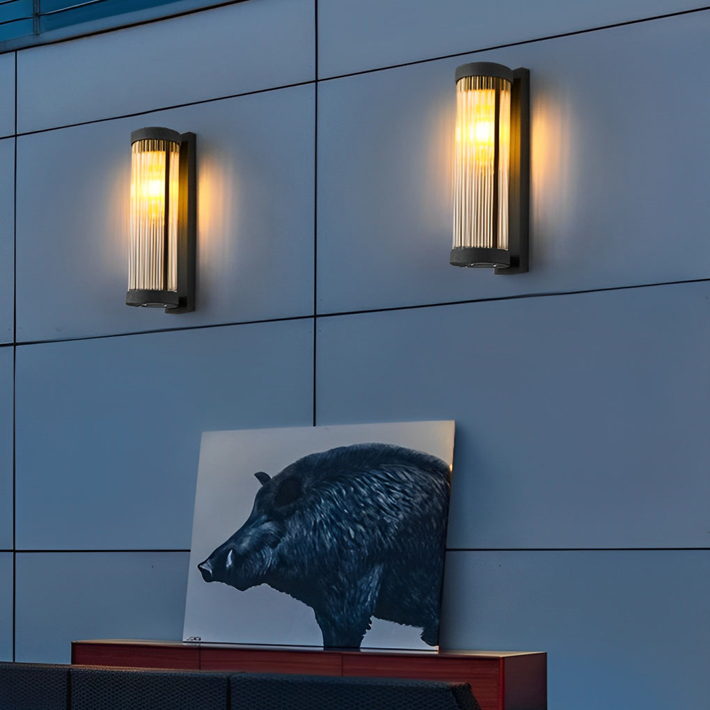 Denise Creative LED Modern Solar Glass Outdoor Wall Lights