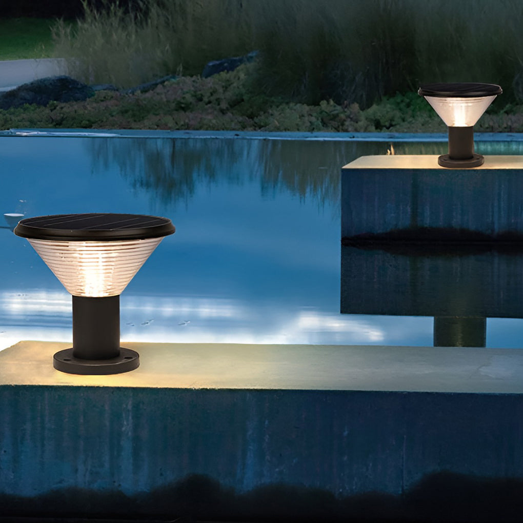 Jasper Circular Control Fence Aluminum Outdoor Post Lights