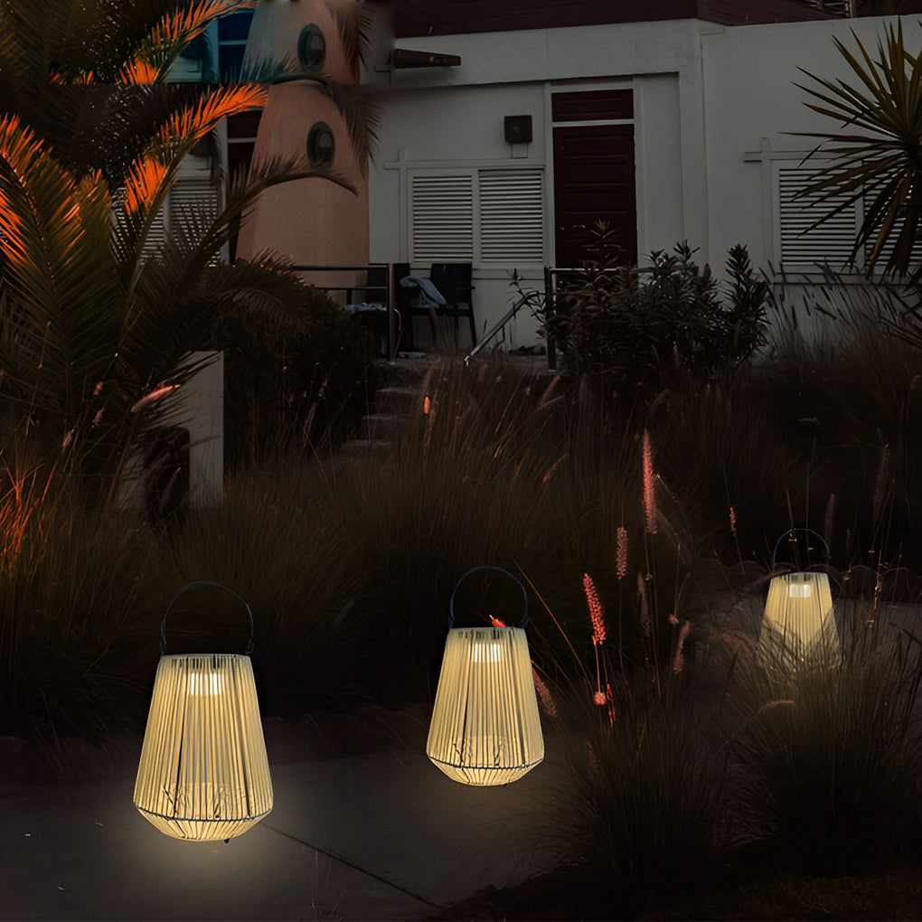 Geieve Rustic Rattan Outdoor Lantern