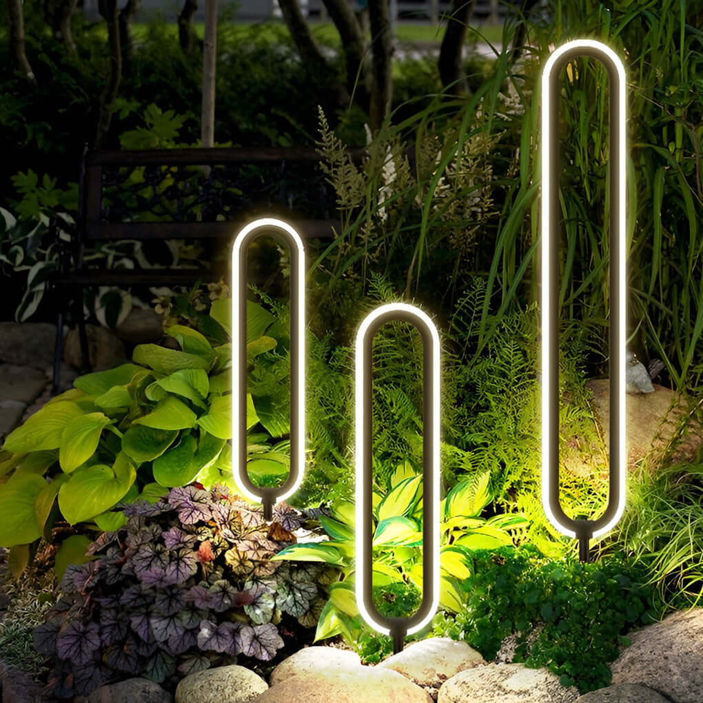 Interete Sleek Oval Ring LED Modern Aluminum Outdoor Lights