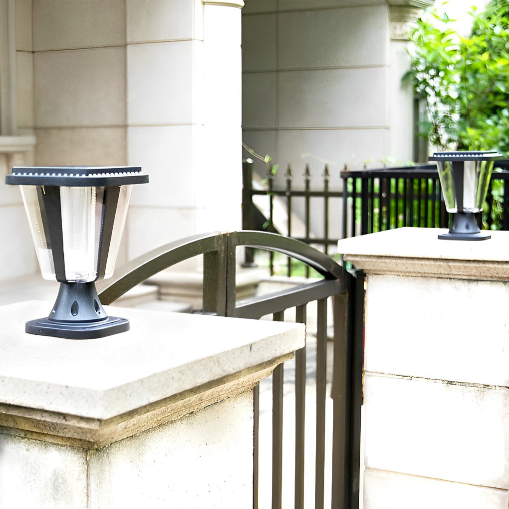 Smll LED Motion Sensor Modern Aluminum Outdoor Post Caps Lights