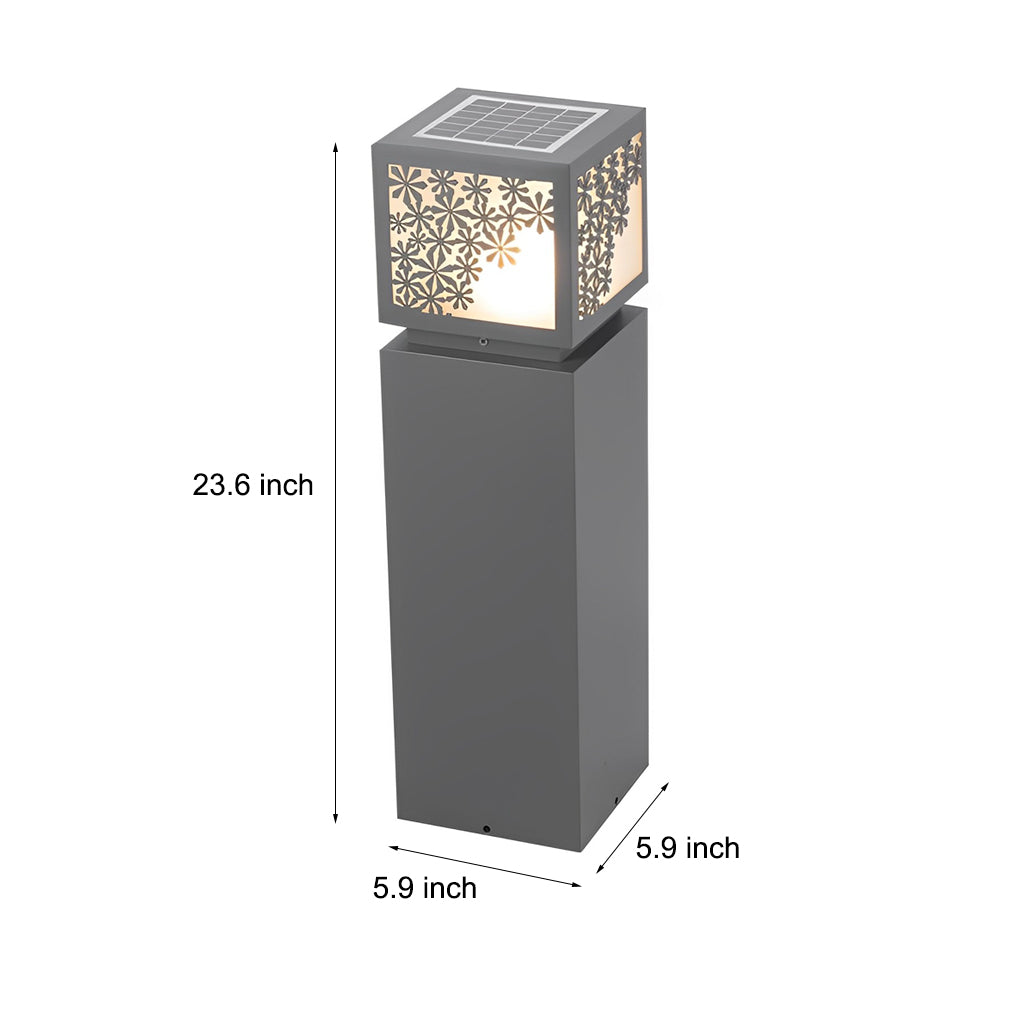Sean Elegant Snowflake LED Marble Outdoor Lawn Lamp