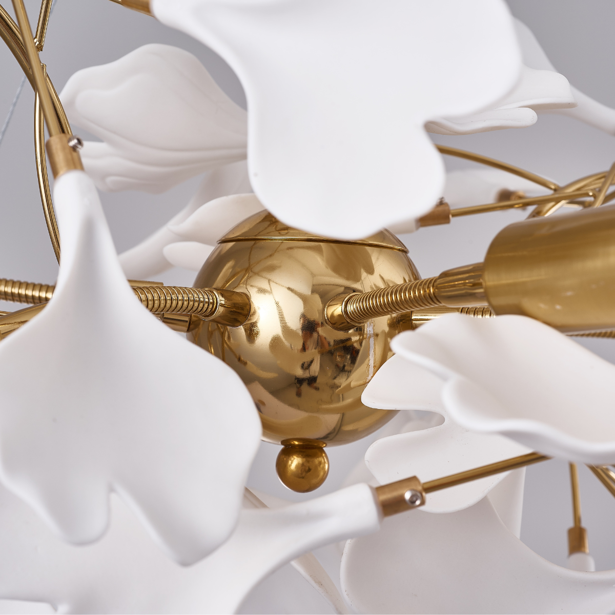 Olivia Gildglow Luxury Ceramic Chandelier Large Foyer Gingko Leaf Living Room
