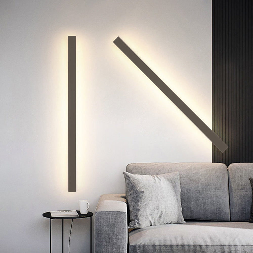 Arisha Sleek Minimalist Rimless Linear Outdoor Wall Light