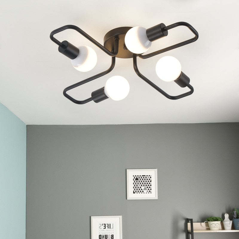 Epoch Modern Minimalist Industrial Flush Mount Ceiling Light