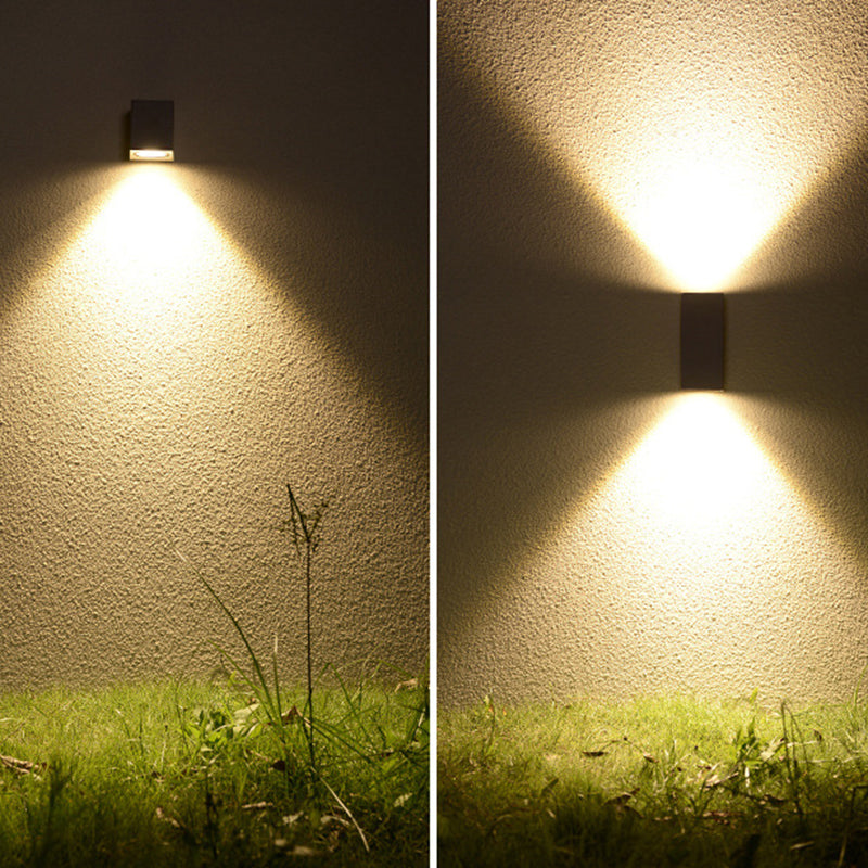Ray Minimalist Square Outdoor Wall Lamp