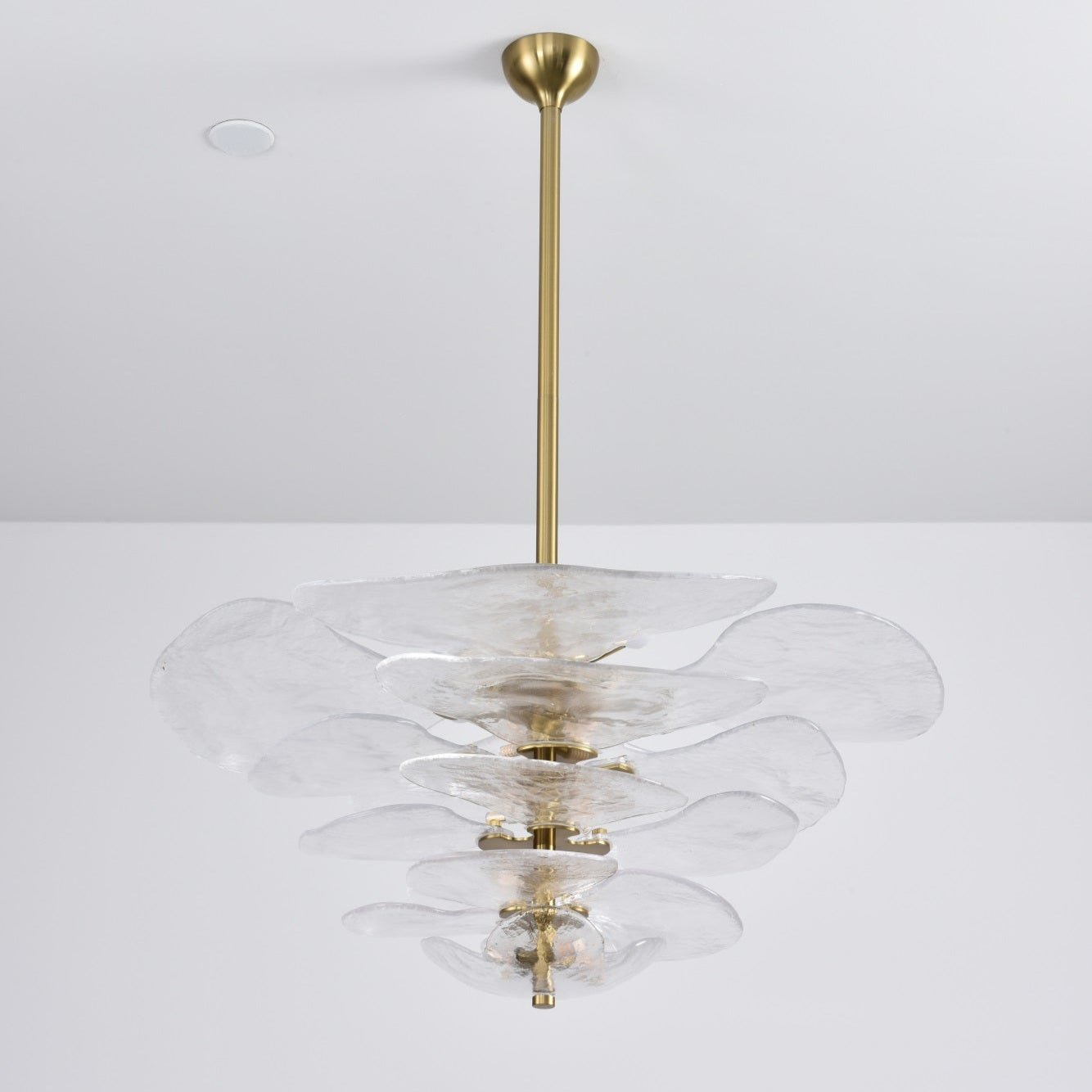 Crivs Chandelier Gold Murano Glass Petal Luxury