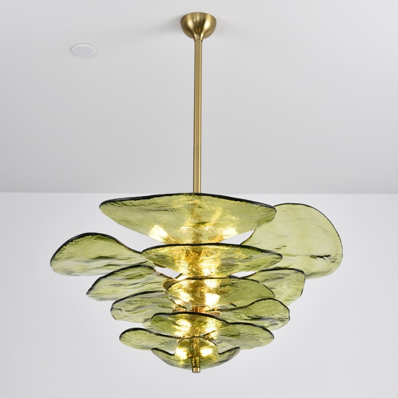 Crivs Chandelier Gold Murano Glass Petal Luxury