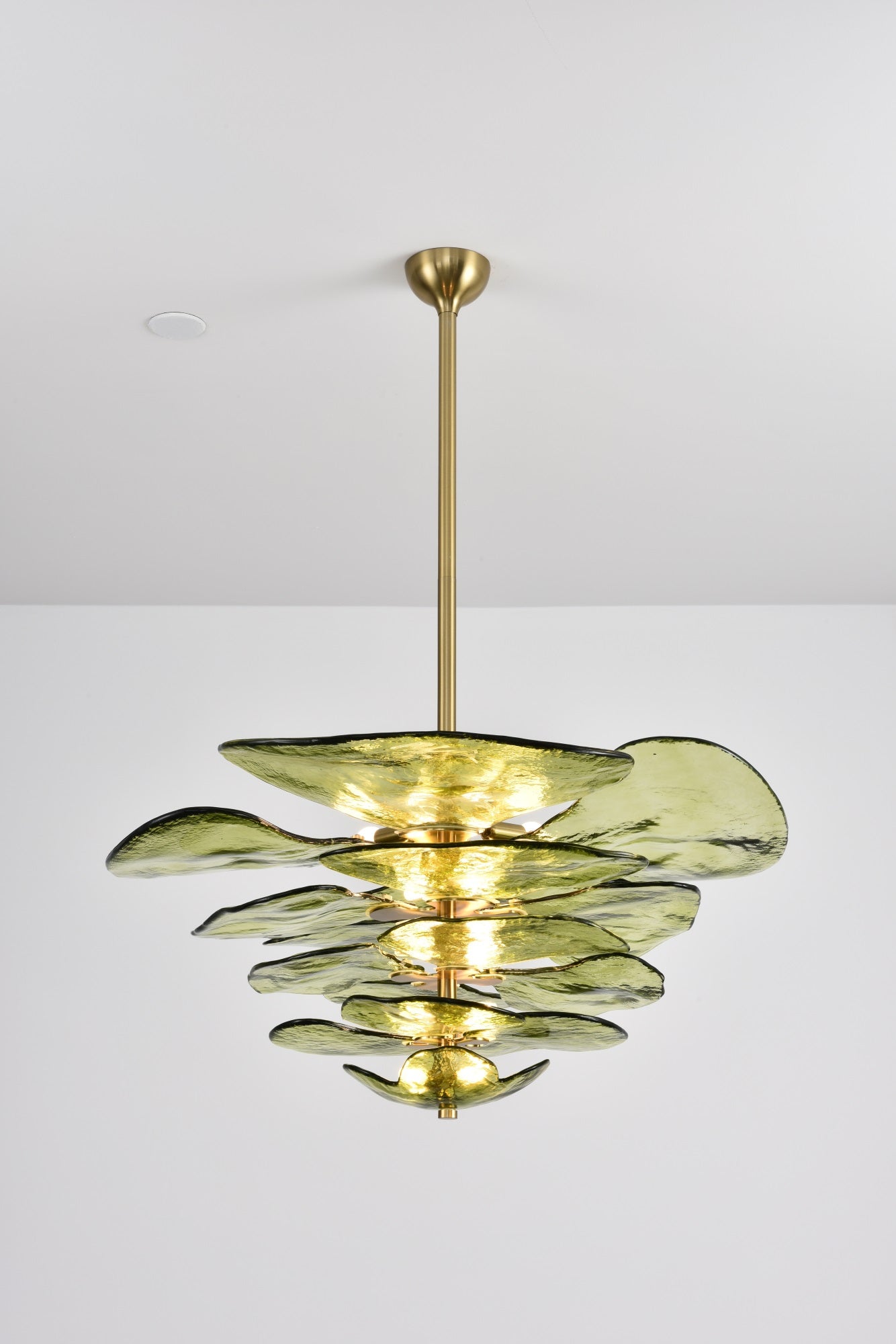 Crivs Chandelier Gold Murano Glass Petal Luxury