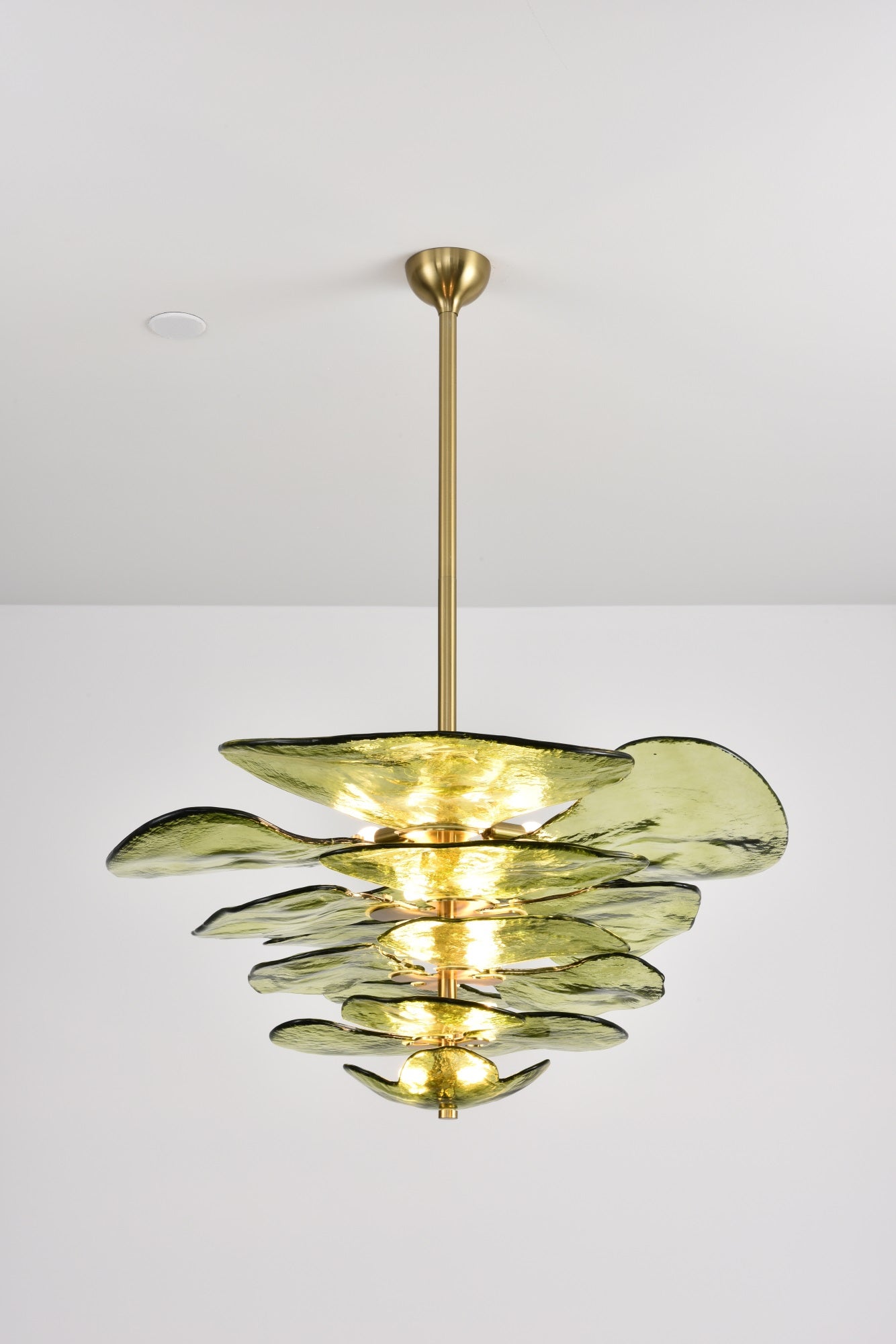 Crivs Chandelier Gold Murano Glass Petal Luxury