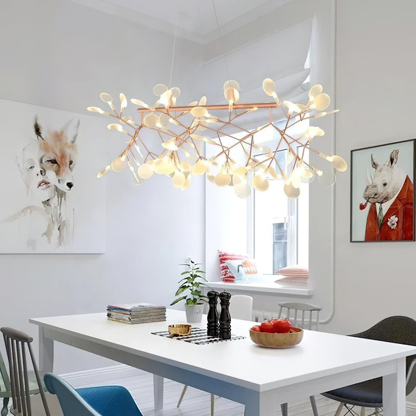 Brenwen Chandelier LED Branch Long Linear Artistic