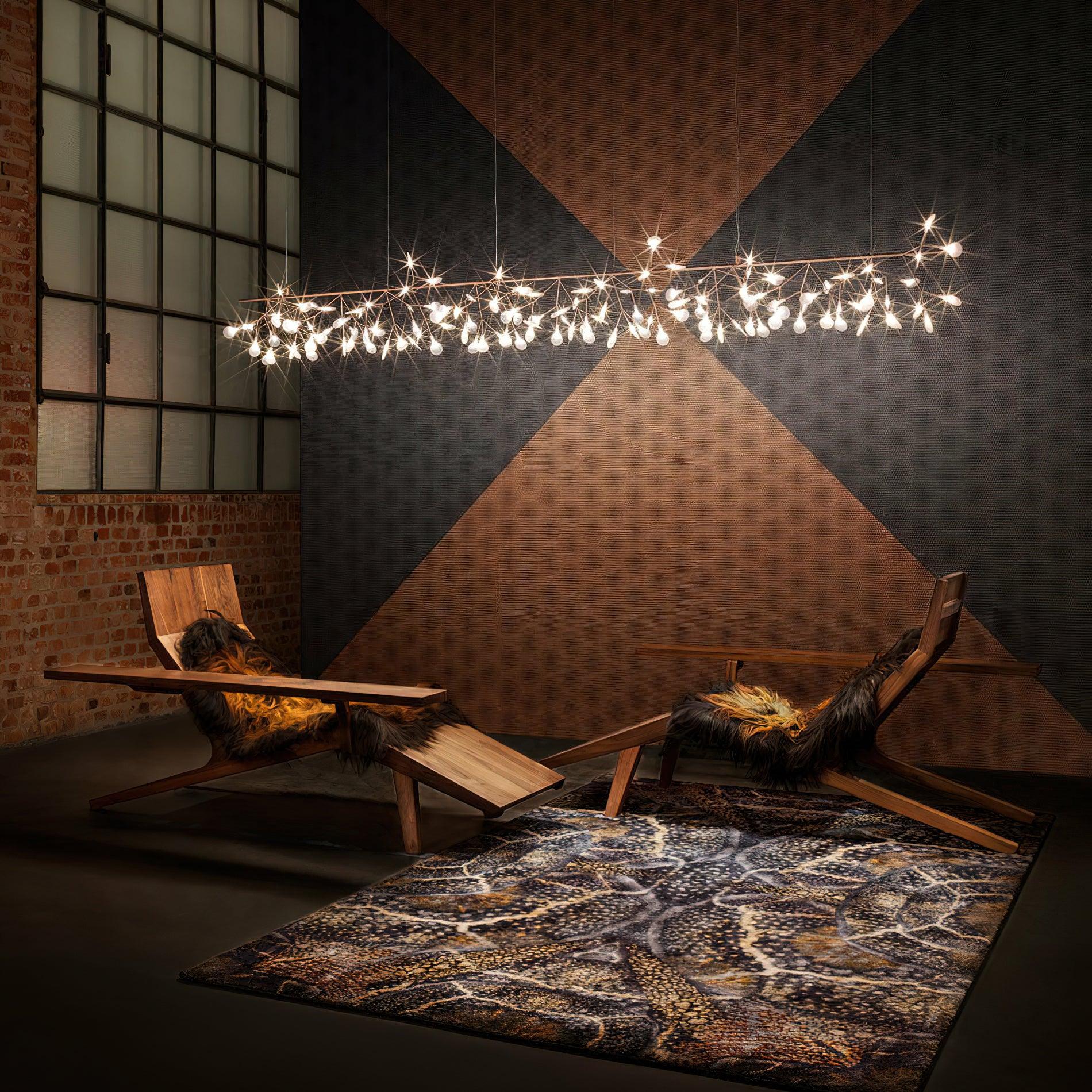 Brenwen Chandelier LED Branch Long Linear Artistic