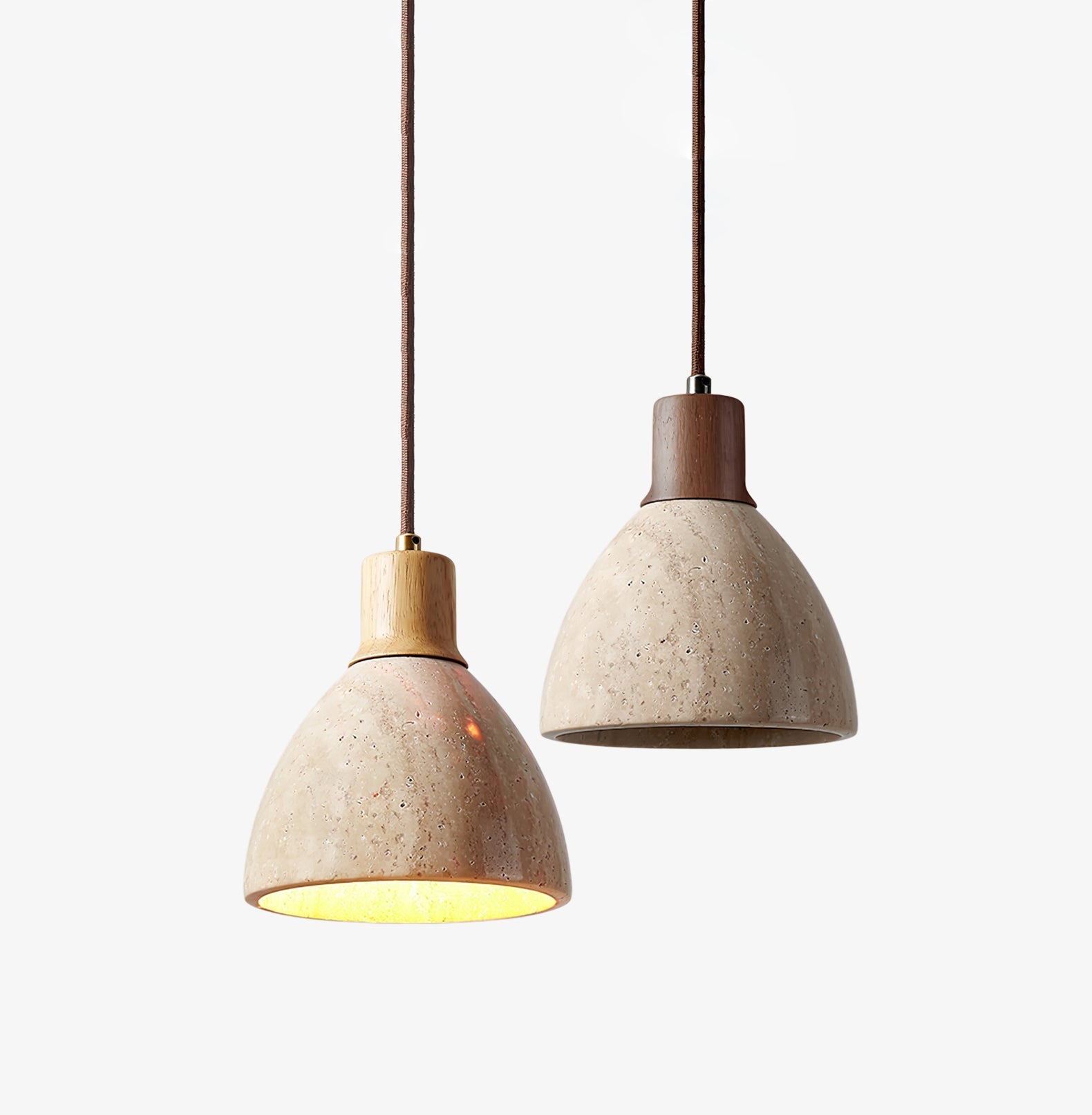 Nerio Modern Minimalist Travertine Pendant Light