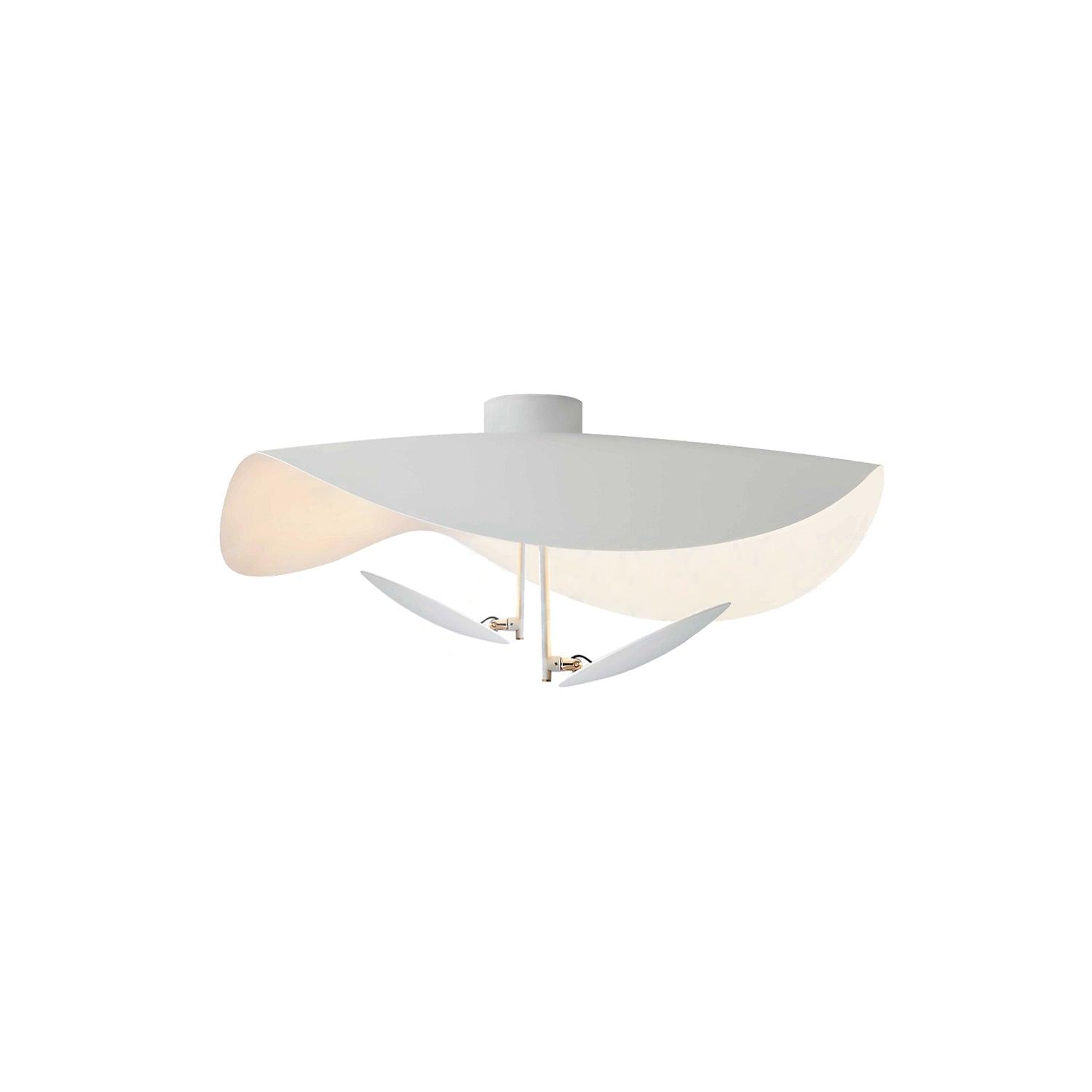 Solenena Ceiling Lamp Curved Shade and Gold Interior