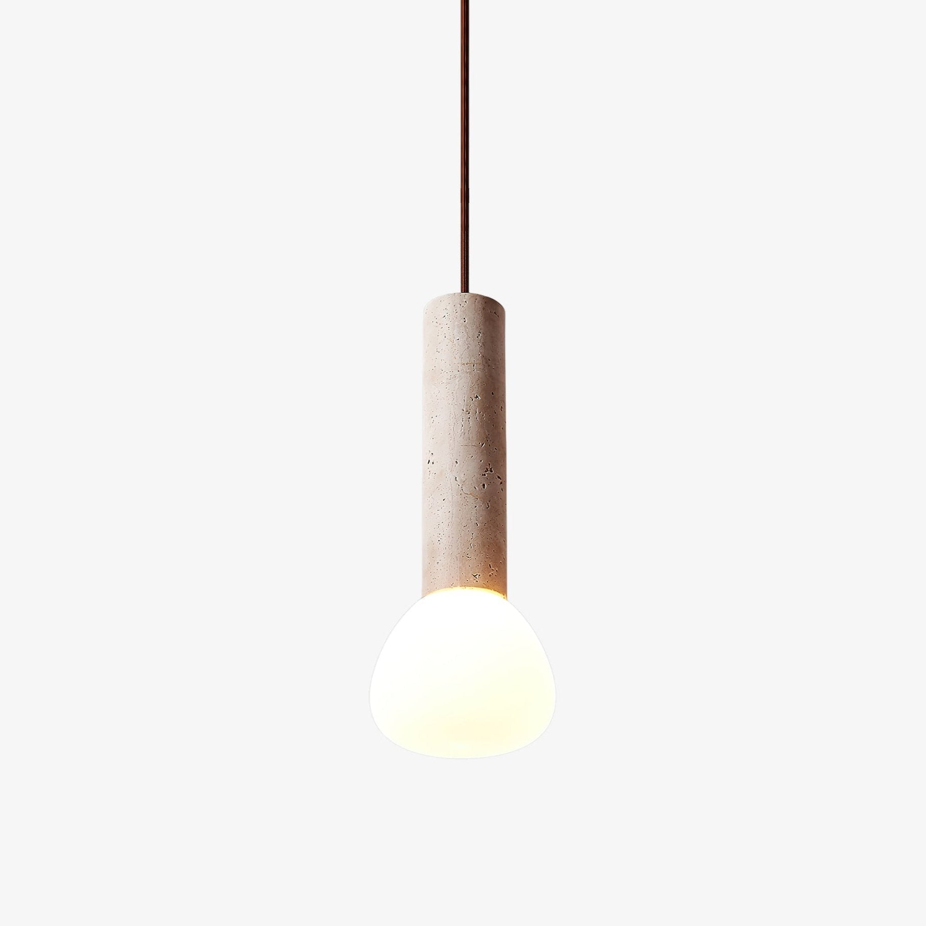 Beia Minimalist Travertine Pendant Light