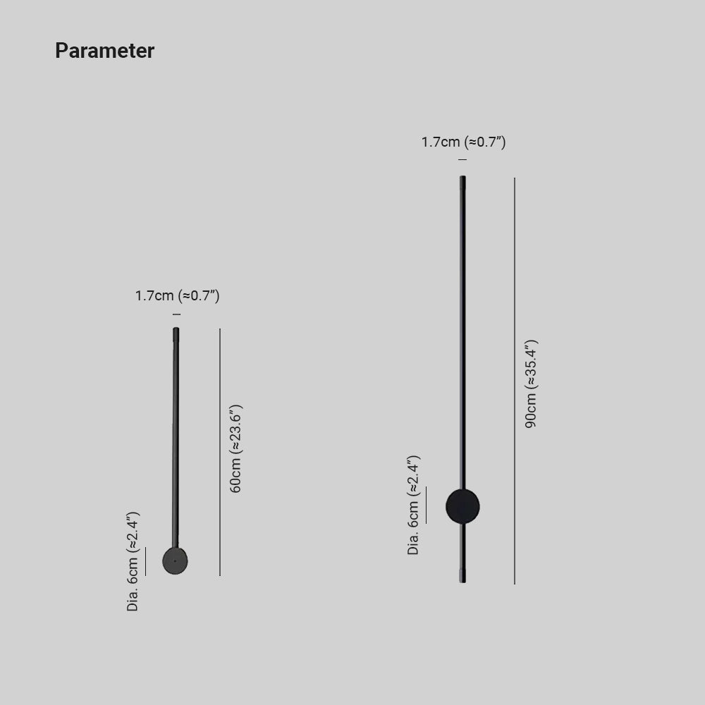 Arisha Minimalist Rotatable Linear LED Indoor Wall Lamp, Corridor