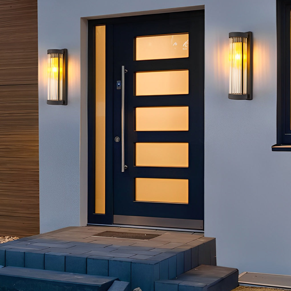 Denise Creative LED Modern Solar Glass Outdoor Wall Lights