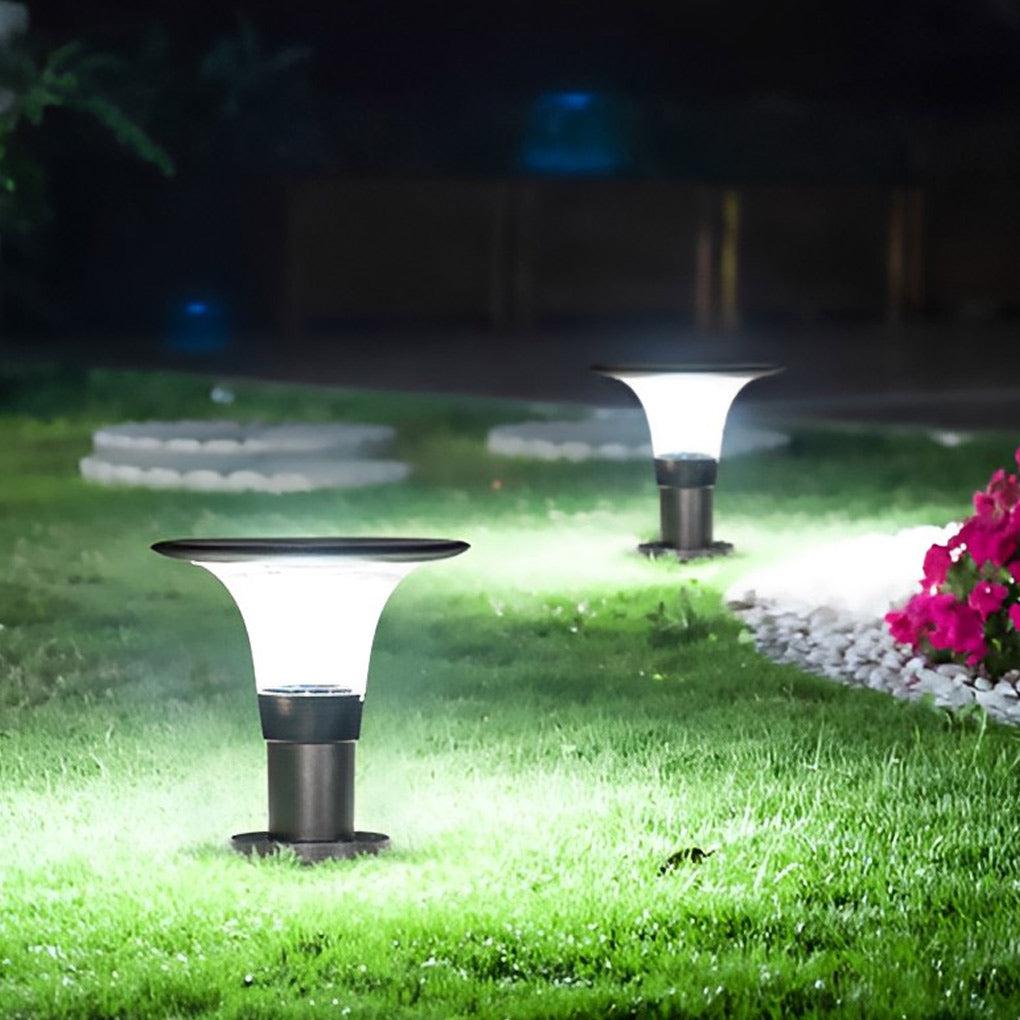 Juli Round LED Modern Aluminum Outdoor Fence Post Pillar Lamp