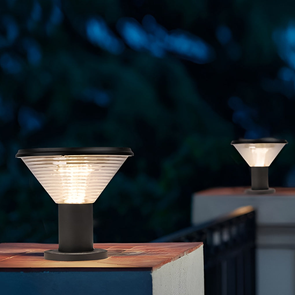 Jasper Circular Control Fence Aluminum Outdoor Post Lights